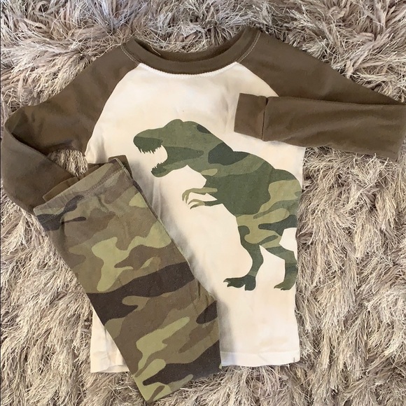 5T camo dinosaur Pj set